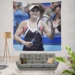 Ashleigh Barty Exellent Australian Tennis Player Tapestry