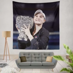 Ashleigh Barty Populer Australian Tennis Player Tapestry