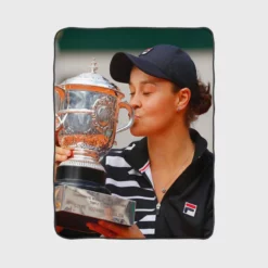 Ashleigh Barty Professional Australian Tennis Player Fleece Blanket 1