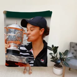 Ashleigh Barty Professional Australian Tennis Player Fleece Blanket