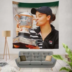 Ashleigh Barty Professional Australian Tennis Player Tapestry