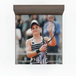 Ashleigh Barty Top Ranked Australian Tennis Player Fitted Sheet