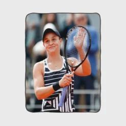 Ashleigh Barty Top Ranked Australian Tennis Player Fleece Blanket 1