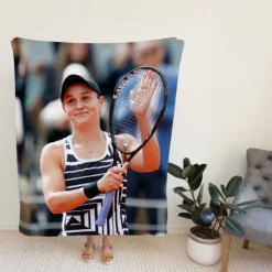 Ashleigh Barty Top Ranked Australian Tennis Player Fleece Blanket
