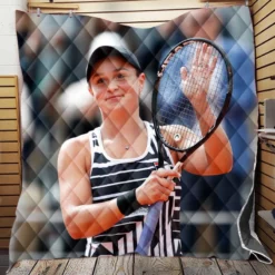 Ashleigh Barty Top Ranked Australian Tennis Player Quilt Blanket