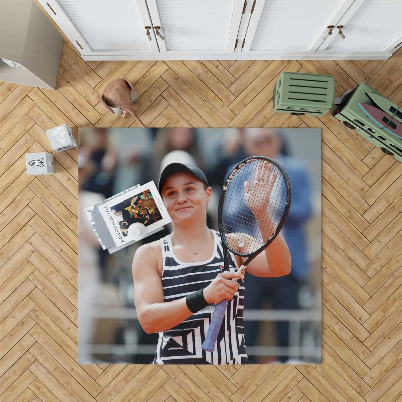 Ashleigh Barty Top Ranked Australian Tennis Player Rug