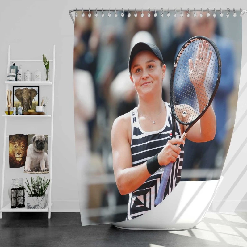 Ashleigh Barty Top Ranked Australian Tennis Player Shower Curtain