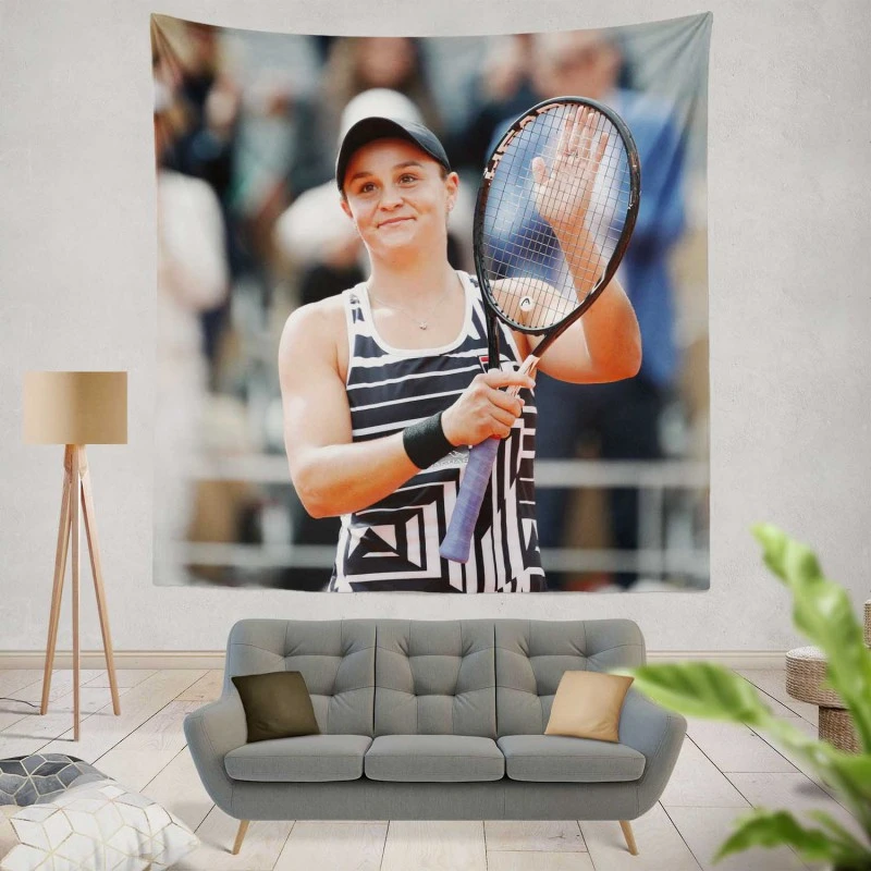 Ashleigh Barty Top Ranked Australian Tennis Player Tapestry