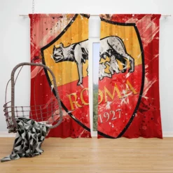 Association Sportive Roma Italy Football Club Window Curtain
