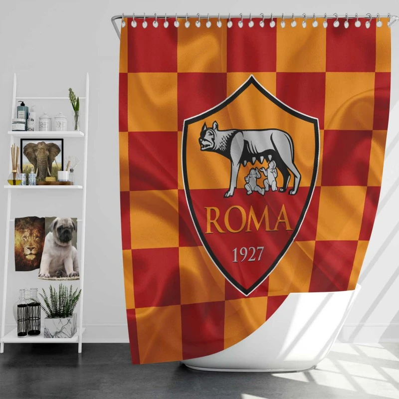 Association Sportive Roma Serie A Football Team Shower Curtain