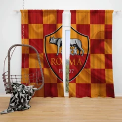 Association Sportive Roma Serie A Football Team Window Curtain