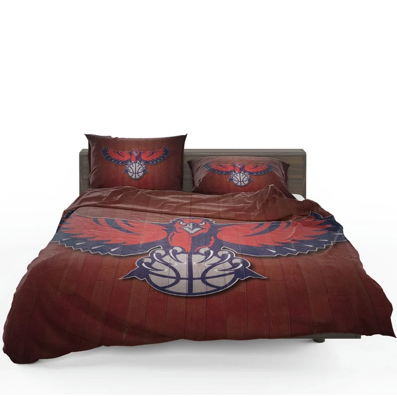 Atlanta Hawks Basketball team Logo Bedding Set