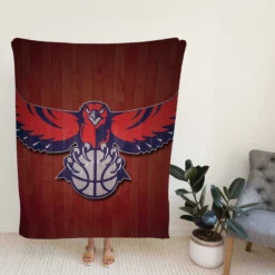 Atlanta Hawks Basketball team Logo Fleece Blanket