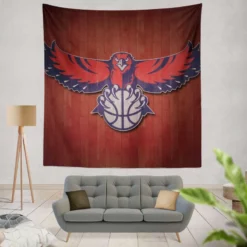 Atlanta Hawks Basketball team Logo Tapestry