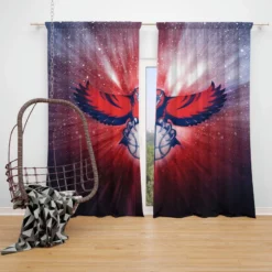 Atlanta Hawks Classic Basketball NBA Club Window Curtain