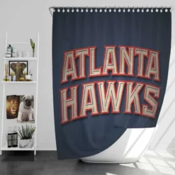 Atlanta Hawks Energetic NBA Basketball team Shower Curtain