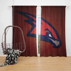 Atlanta Hawks Exciting Basketball team Window Curtain
