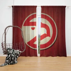 Atlanta Hawks NBA Basketball team Window Curtain