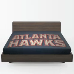 Atlanta Hawks Powerful Basketball Team Fitted Sheet 1