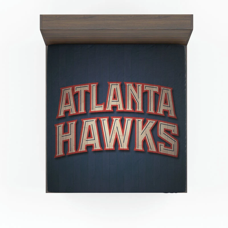 Atlanta Hawks Powerful Basketball Team Fitted Sheet