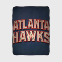 Atlanta Hawks Powerful Basketball Team Fleece Blanket 1