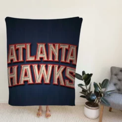 Atlanta Hawks Powerful Basketball Team Fleece Blanket