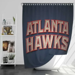 Atlanta Hawks Powerful Basketball Team Shower Curtain