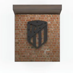 Atletico de Madrid Brick Wall Design Football Logo Fitted Sheet