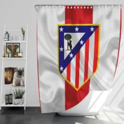Atletico de Madrid Classic Spanish Football Club Shower Curtain