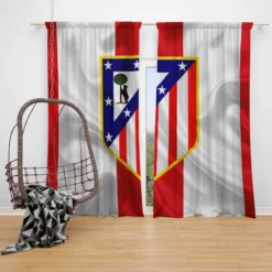 Atletico de Madrid Classic Spanish Football Club Window Curtain