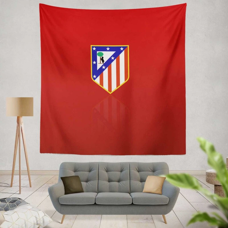 Atletico de Madrid Excellent Spanish Football Club Tapestry