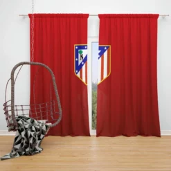 Atletico de Madrid Excellent Spanish Football Club Window Curtain