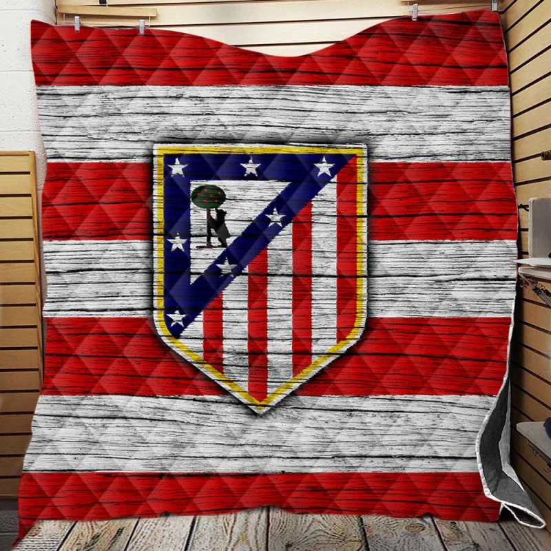 Atletico de Madrid La Liga Football Team Quilt Blanket