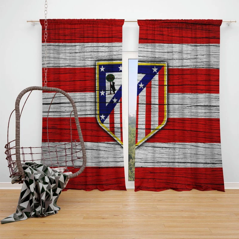 Atletico de Madrid La Liga Football Team Window Curtain