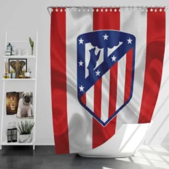 Atletico de Madrid Professional Spanish Football Club Shower Curtain