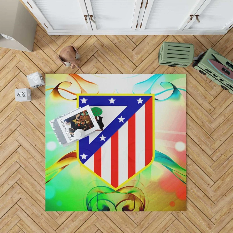 Atletico de Madrid Top Ranked Spanish Football Club Rug