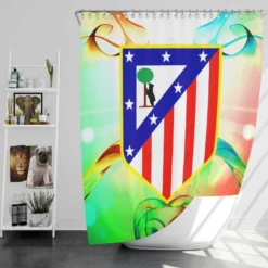 Atletico de Madrid Top Ranked Spanish Football Club Shower Curtain