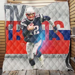 Awarded American Football Player Tom Brady Quilt Blanket