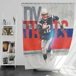 Awarded American Football Player Tom Brady Shower Curtain