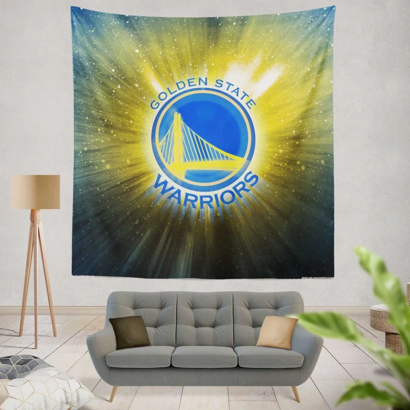 Awarded Basketball NBA Team Golden State Warriors Tapestry