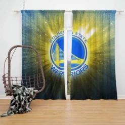 Awarded Basketball NBA Team Golden State Warriors Window Curtain