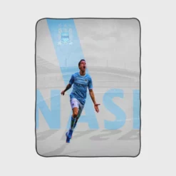 Awarded French Soccer Player Samir Nasri Fleece Blanket 1