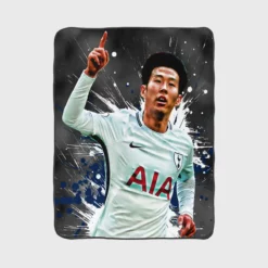 Awarded Korean Player Son Heung Min Fleece Blanket 1