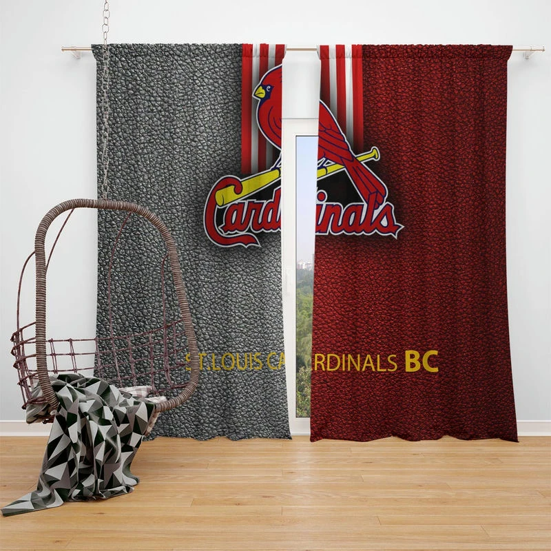 Awarded MLB Club St Louis Cardinals Window Curtain