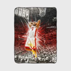 Awarded NBA Basketball Player LeBron James Fleece Blanket 1