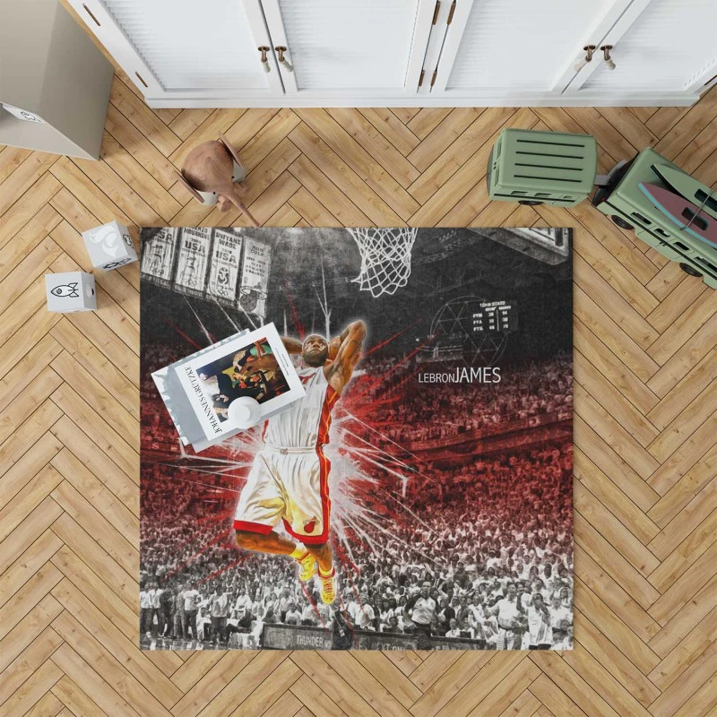 Awarded NBA Basketball Player LeBron James Rug