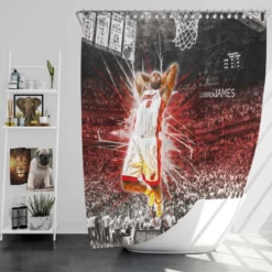Awarded NBA Basketball Player LeBron James Shower Curtain