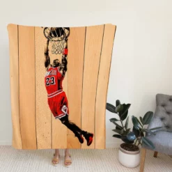 Awarded NBA Basketball Player Michael Jordan Fleece Blanket