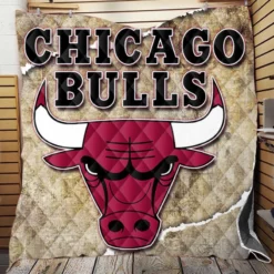 Awarded NBA Basketball Team Chicago Bulls Quilt Blanket