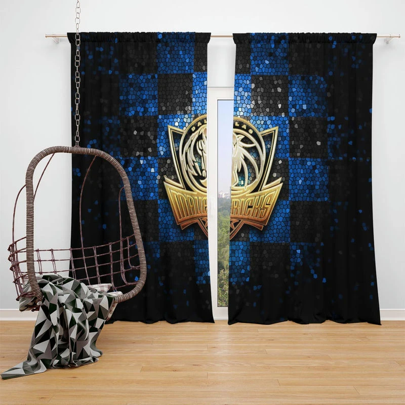 Awarded NBA Basketball Team Dallas Mavericks Window Curtain